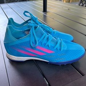 adidas X speed flow 3 artificial turf shoes turquoise/pink size 6.5
